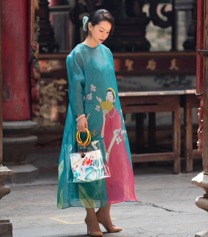 PEONY - giỏ quai sơn mài ánh vàng Katkosaigon 