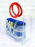 BLUE GOLD - giỏ quai sơn son & gấm dệt chỉ vàng
