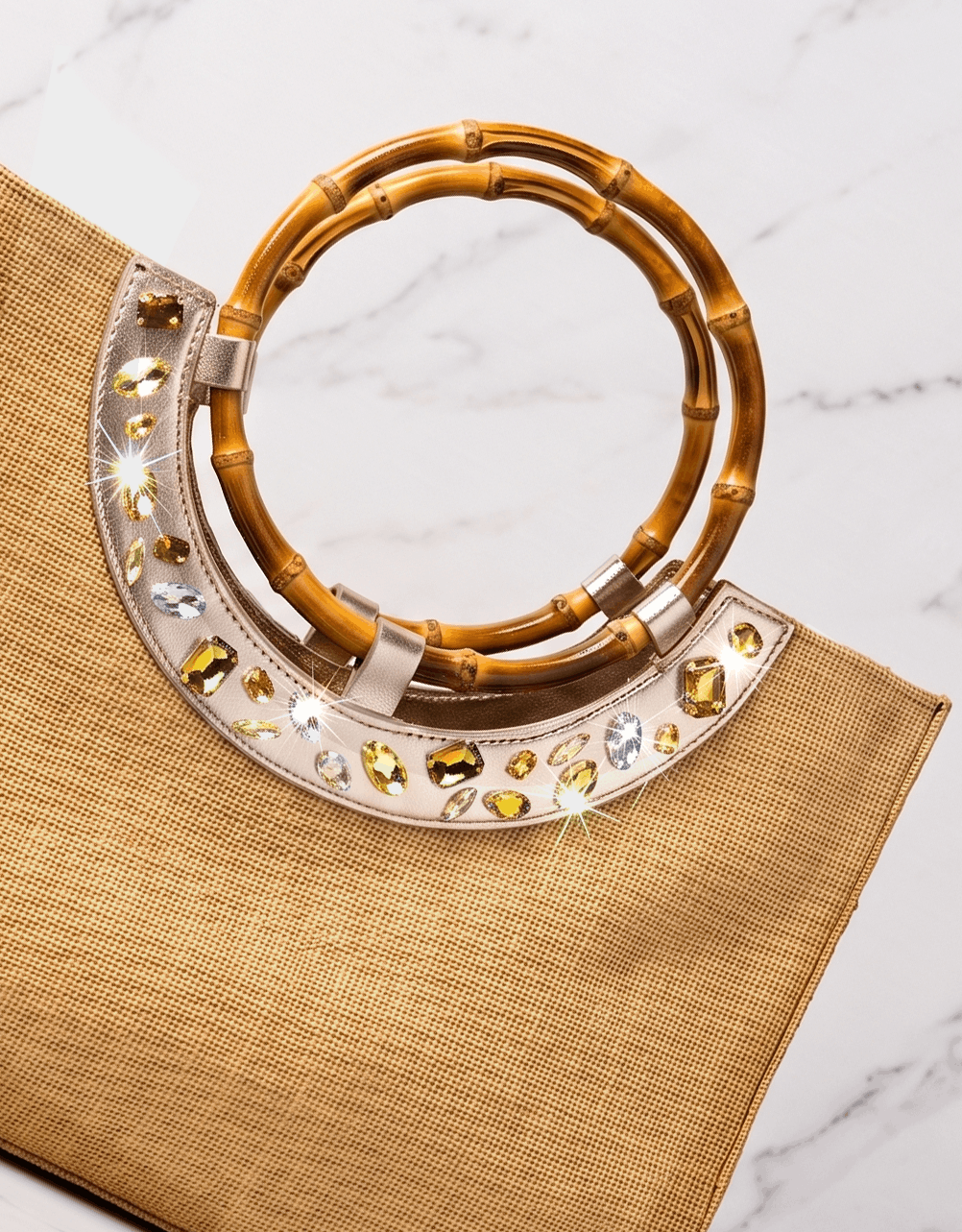 CHAMPAGNE - crystal tote