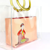 ANNAM WOMAN - giỏ quai sơn mài ánh vàng