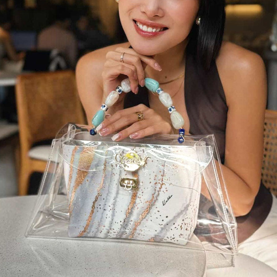 ROSE GOLD - giỏ lam thạch & hồng thạch