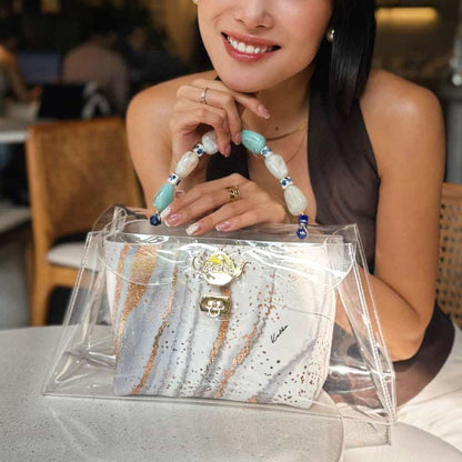 ROSE GOLD - giỏ lam thạch & hồng thạch