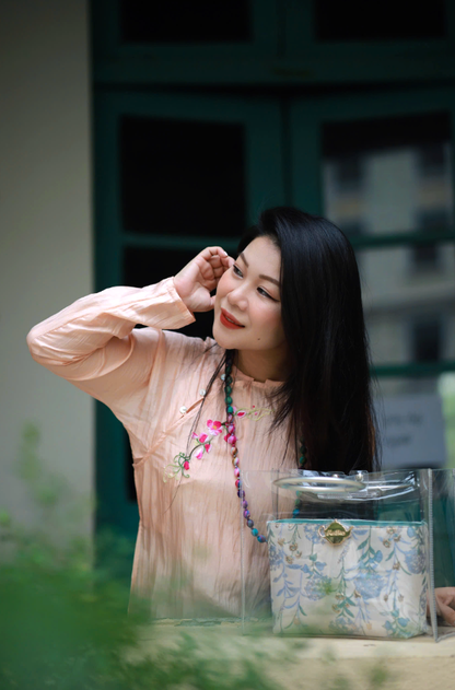 NẮNG SỚM - Giỏ quai sơn mài bạc