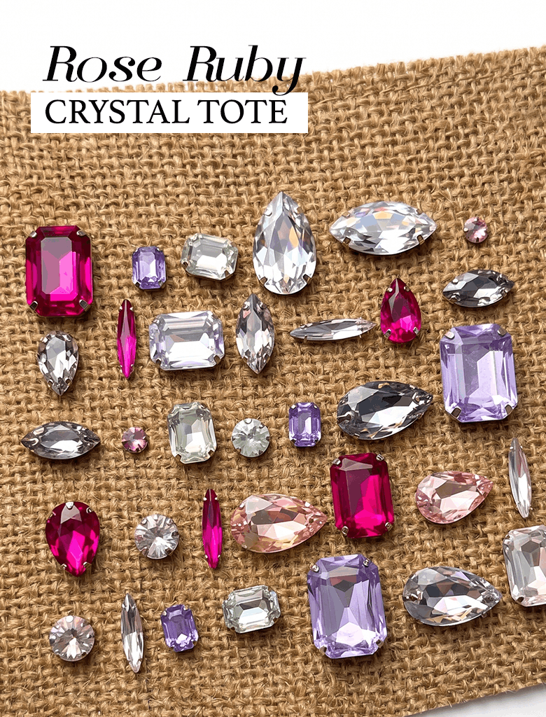 ROSE RUBY - crystal tote