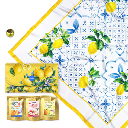 set 3: KHĂN TƠ TẰM • VÍ TRÀ • KHOEN SƠN MÀI