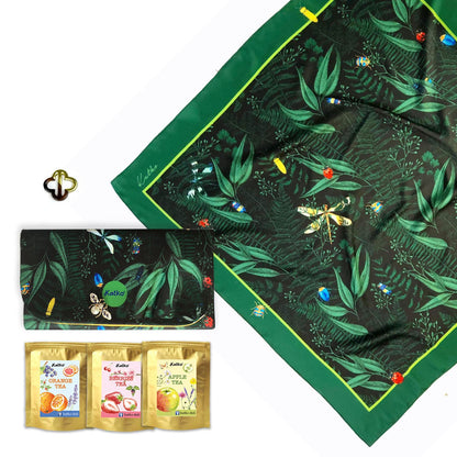 set 3: KHĂN LỤA PHA • VÍ TRÀ • KHOEN SƠN MÀI