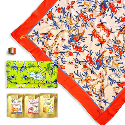 set 3: KHĂN LỤA PHA • VÍ TRÀ • KHOEN SƠN MÀI