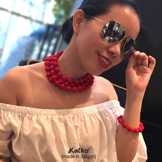 ĐỎ SAN HÔ - chuỗi lụa tơ tằm - Katkosaigon 