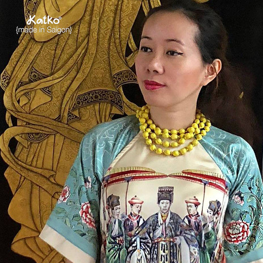 XANH BIỂN - chuỗi lụa tơ tằm - Katkosaigon 