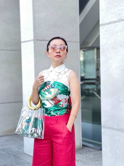 CỐ ĐÔ - giỏ quai sơn mài ánh vàng