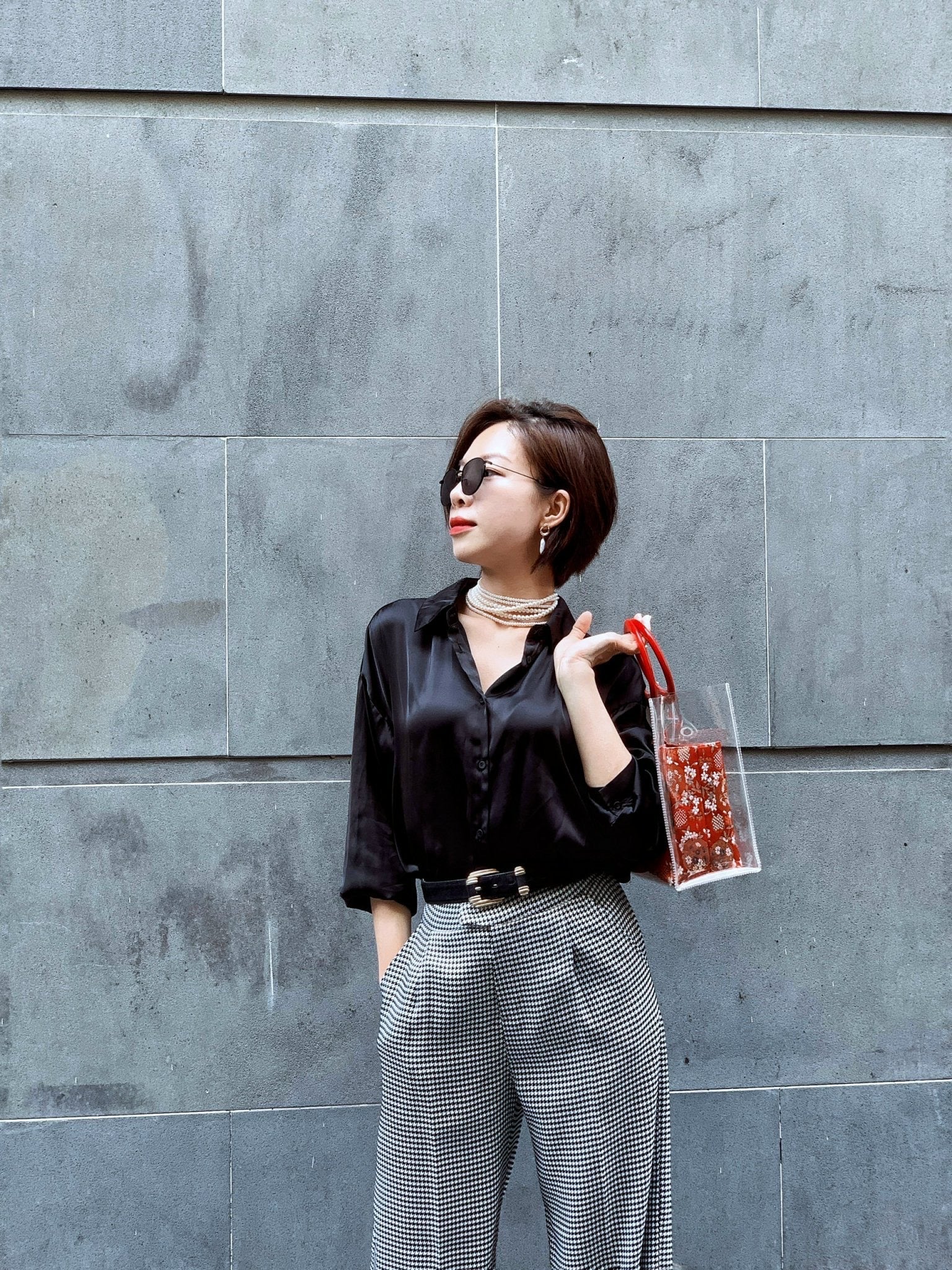 XUÂN VIÊN - giỏ quai sơn son & gấm dệt chỉ vàng - Katkosaigon 