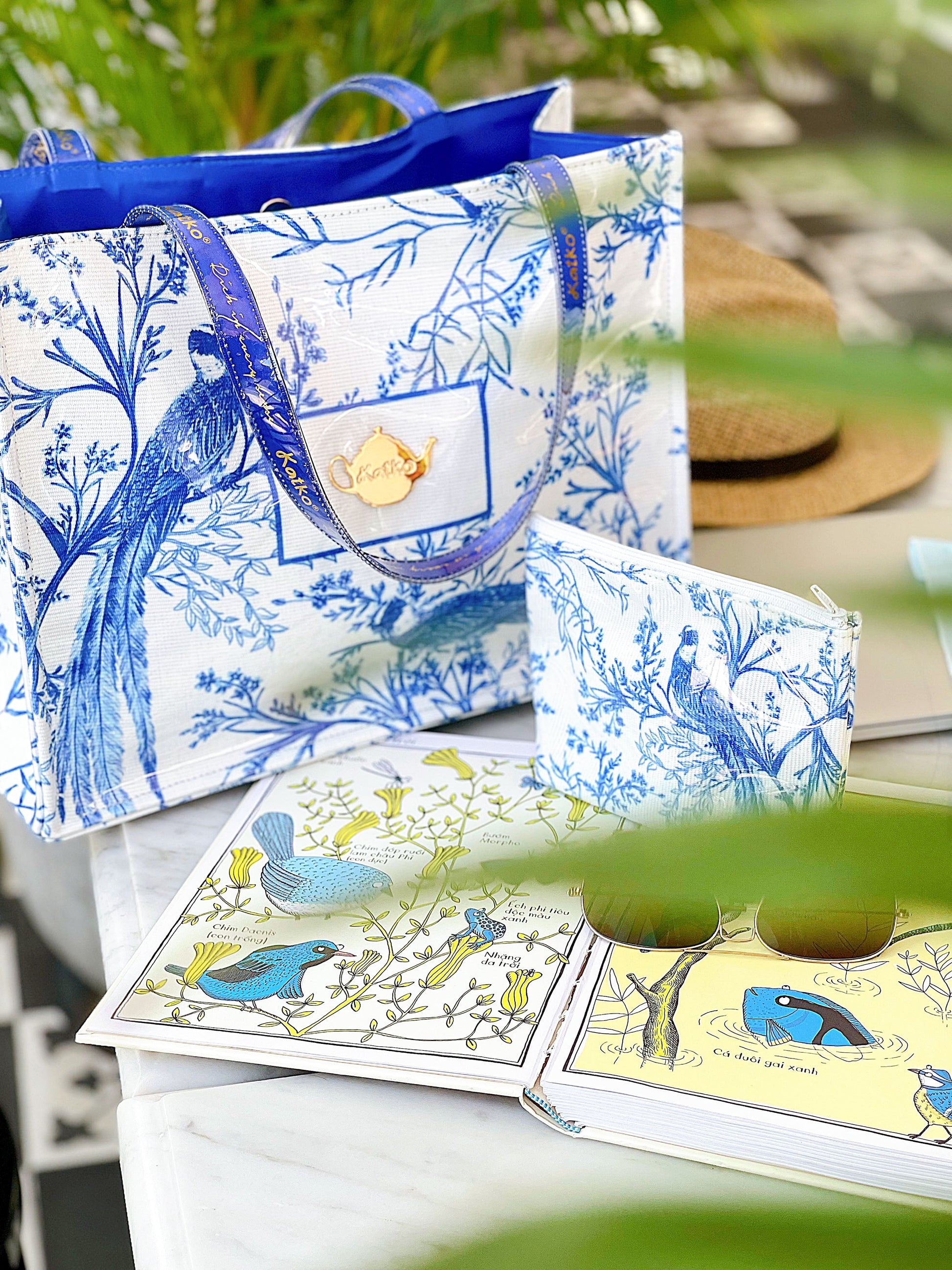 BLUE PASTEL - tote chống thấm - Katkosaigon 