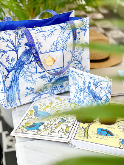 BLUE PASTEL - tote chống thấm - Katkosaigon 