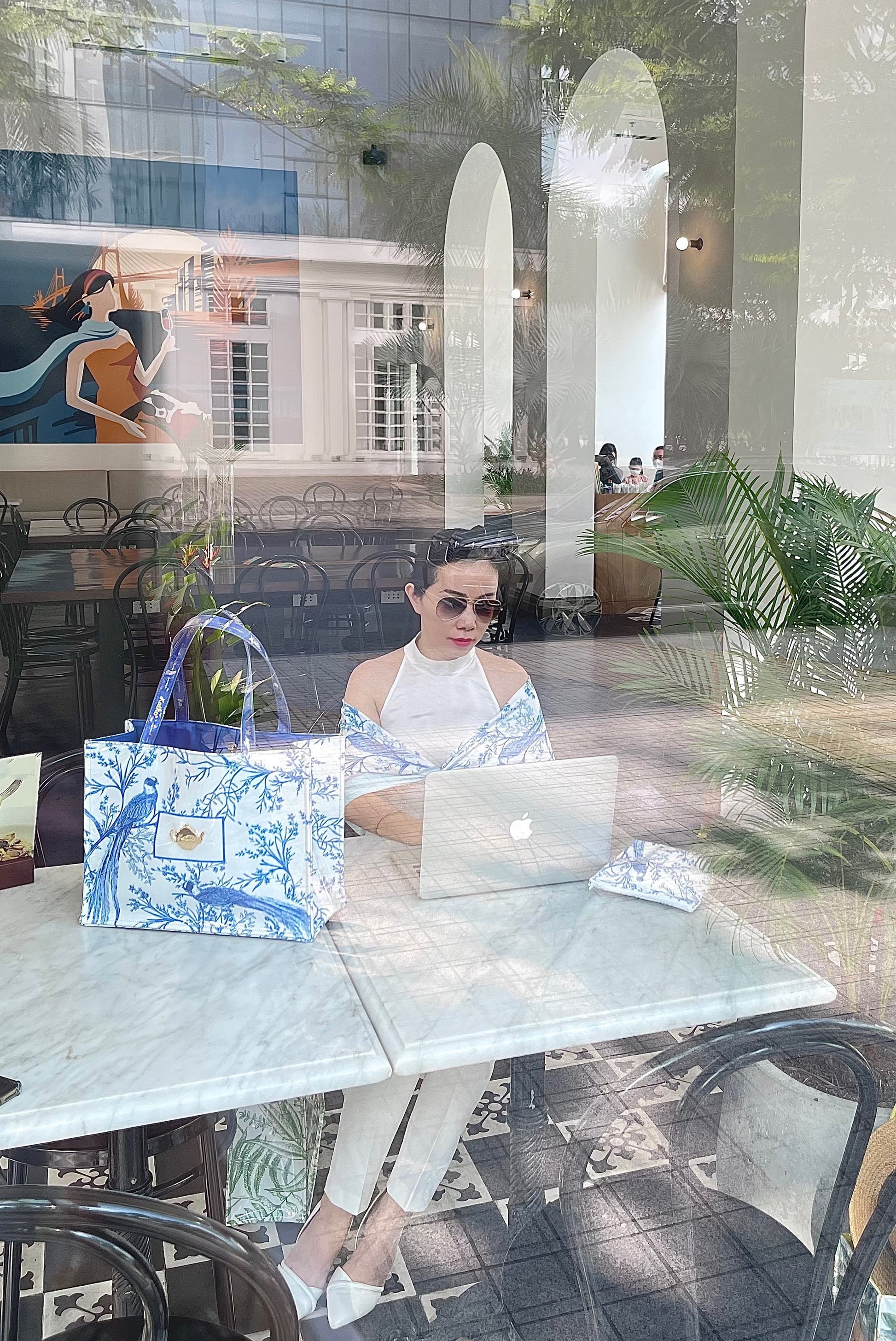 BLUE PASTEL - tote chống thấm - Katkosaigon 