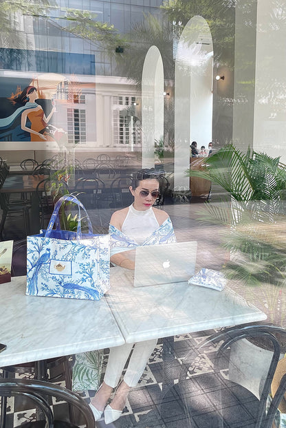 BLUE PASTEL - tote chống thấm - Katkosaigon 