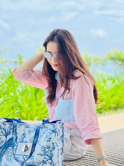 BLUE PASTEL - tote chống thấm - Katkosaigon 