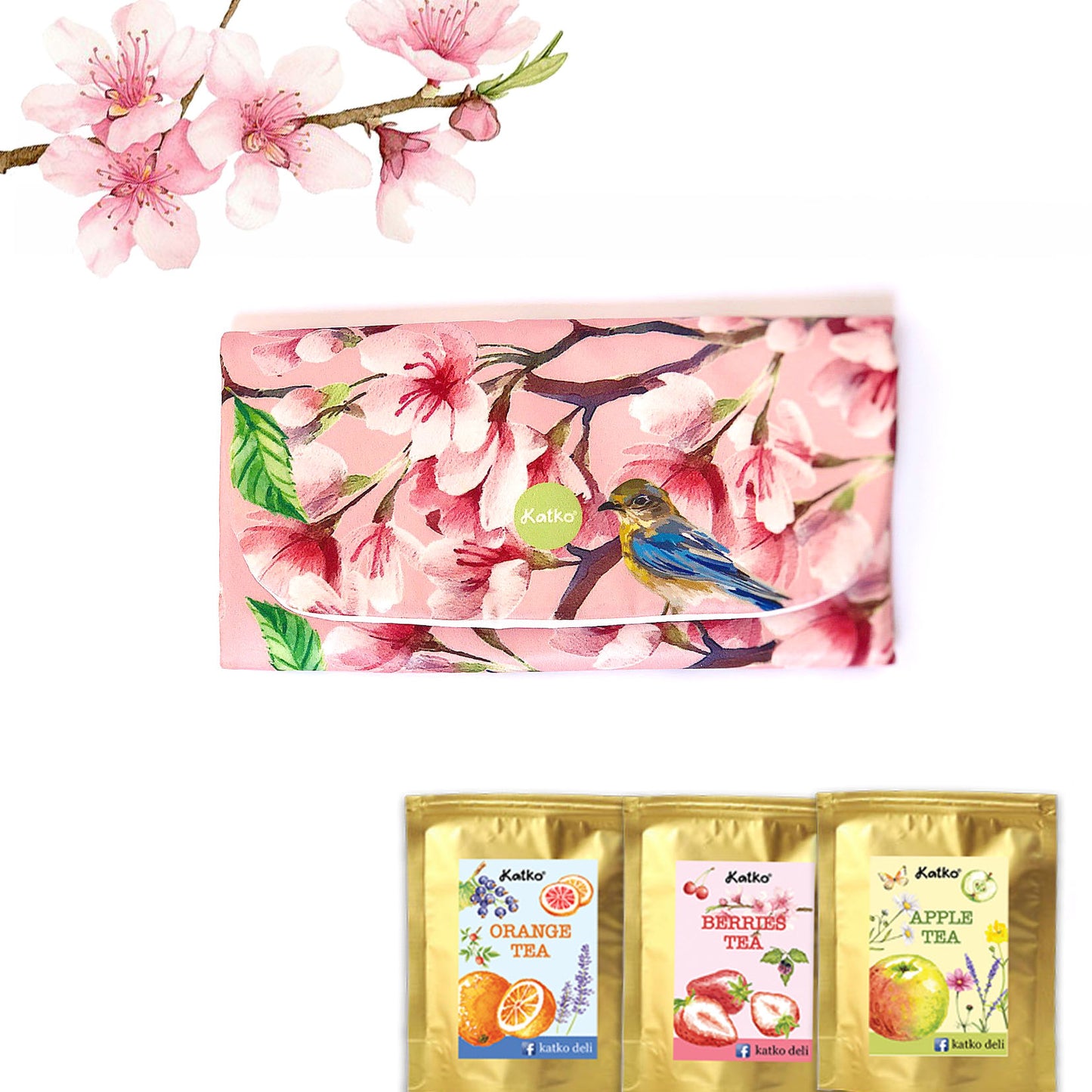 CHERRYBLOSSOM - Ví Trà - Katkosaigon 