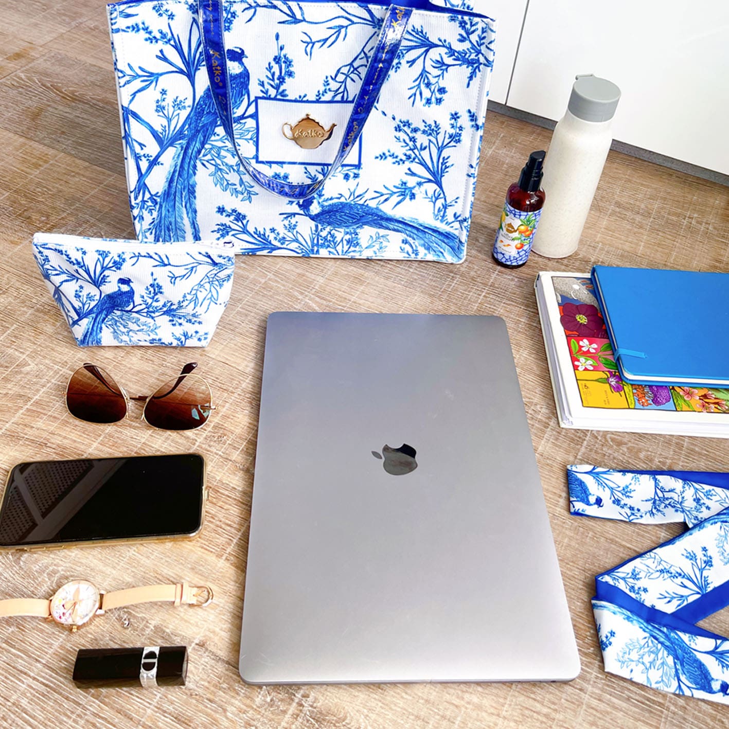 BLUE PASTEL - tote chống thấm - Katkosaigon 