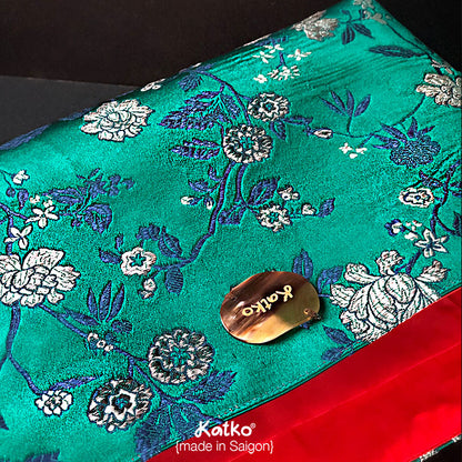 NGỌC THẠCH- giỏ quai sơn son & gấm dệt chỉ vàng - Katkosaigon 
